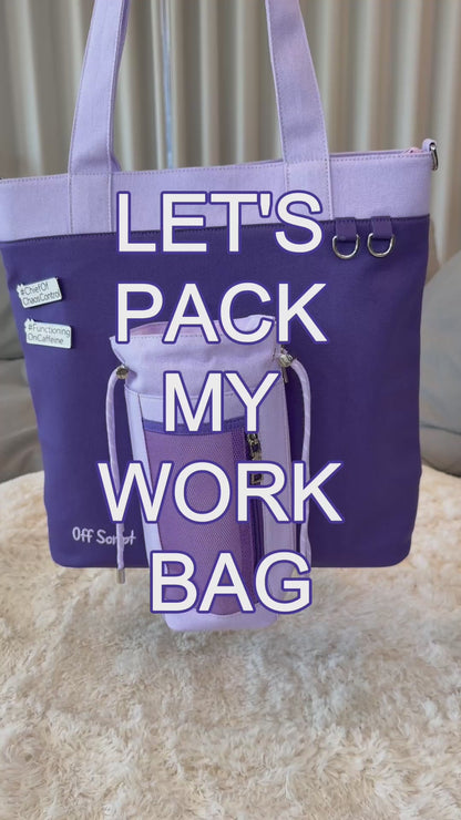 Off Script Handcrafted Giant Water Bottle Tote Bag - Midnight Muse